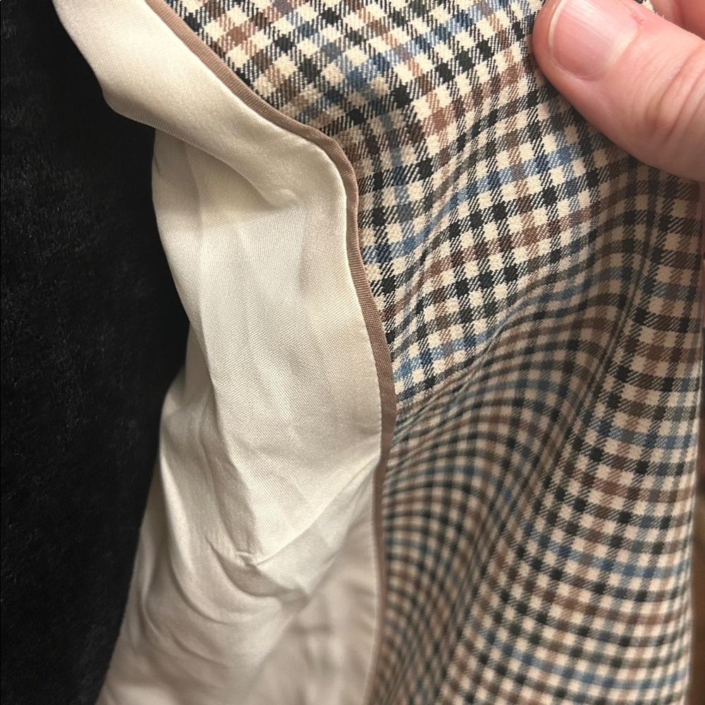 Tailored Houndstooth Single-Button Blazer - Neutr… - image 4